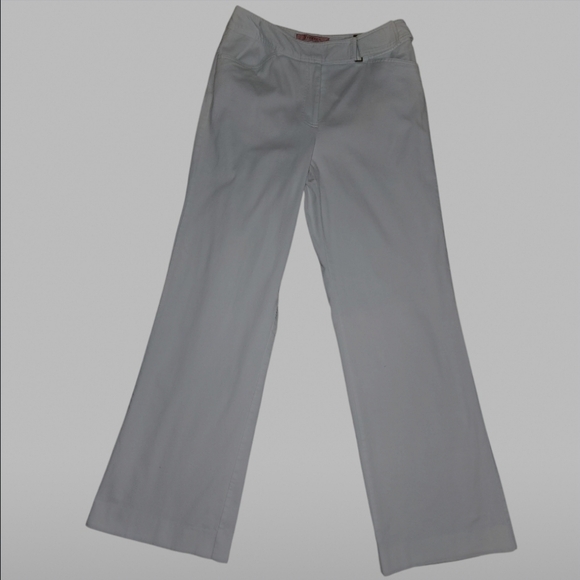 Bandolino Vtg White Pants Womens Sz 6 Wide Leg Belted Stretch Girl Boss Vacation - Picture 6 of 8